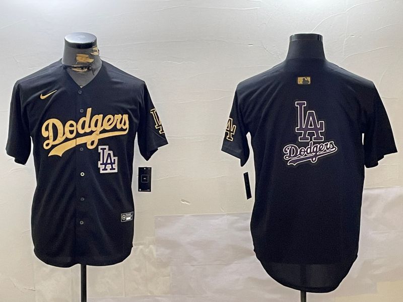 Men Los Angeles Dodgers Blank Black Game 2024 Nike MLB Jersey style 12057